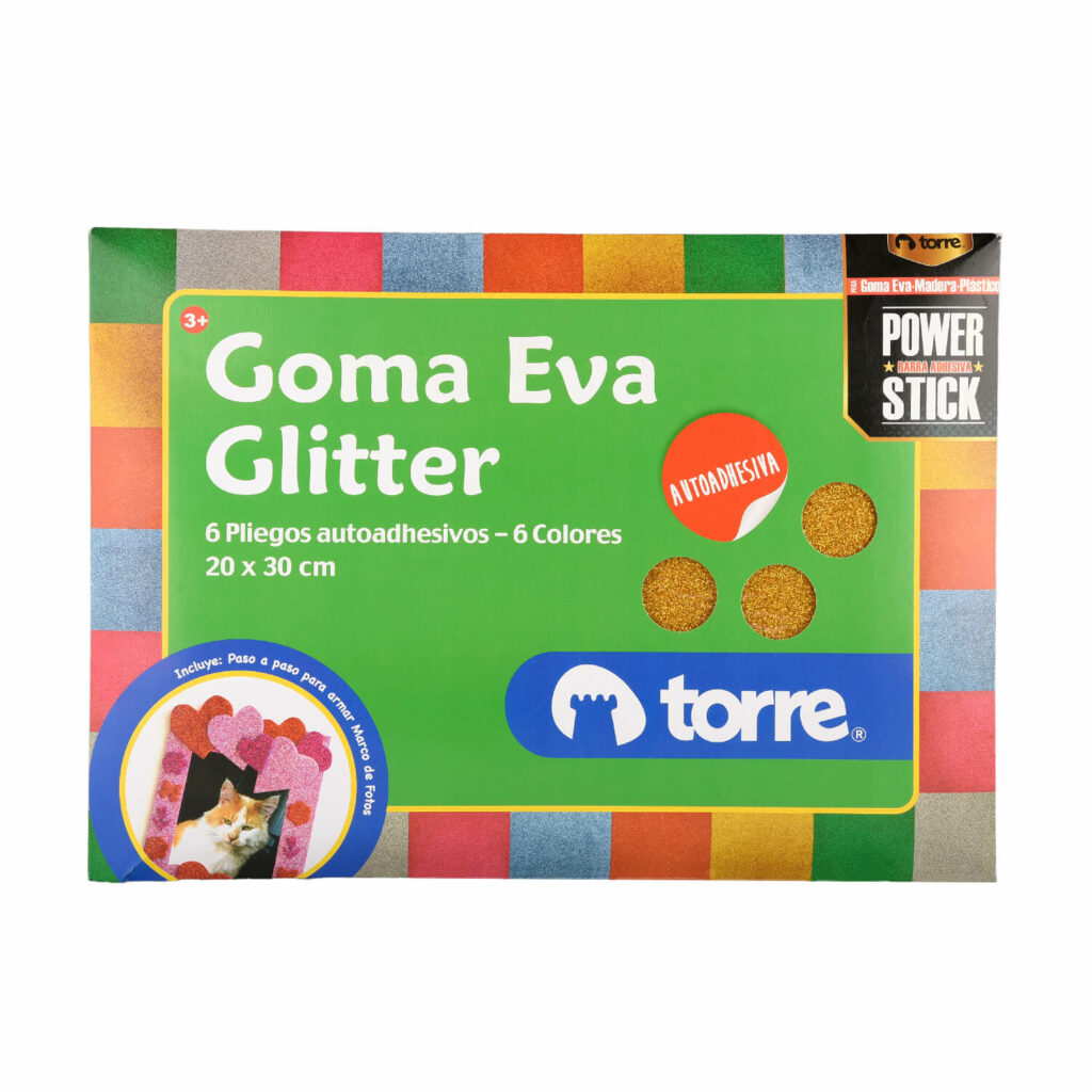 Sobre Goma Eva Glitter Adhesiva