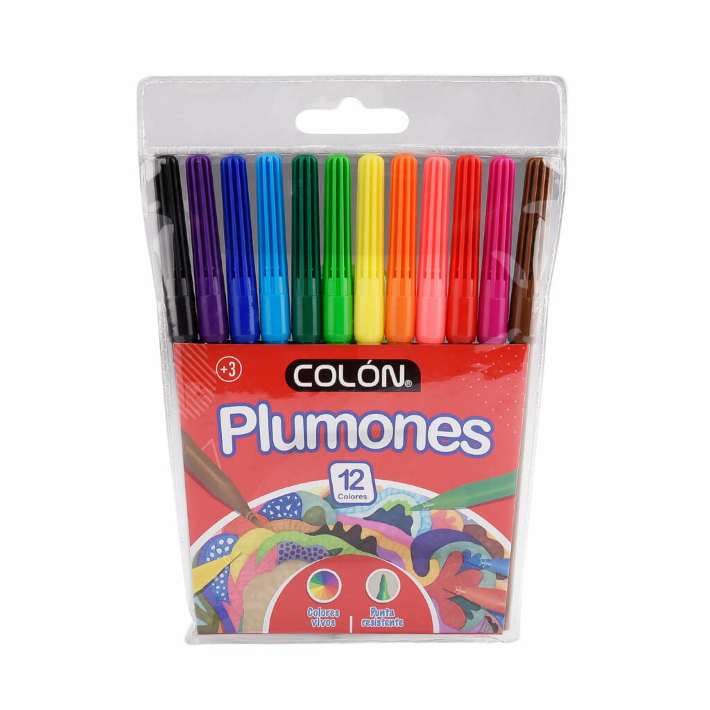 Plumones Dibujo 12 Colores - Torre