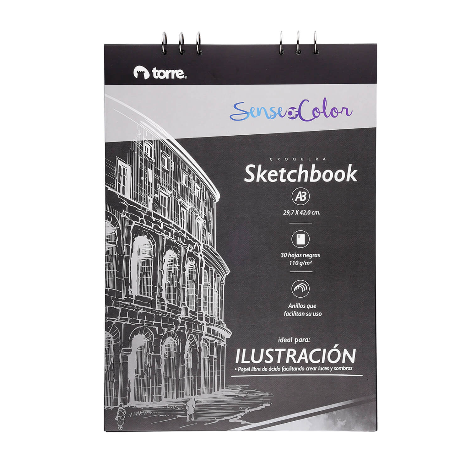 Sketchbook Black A3 Torre