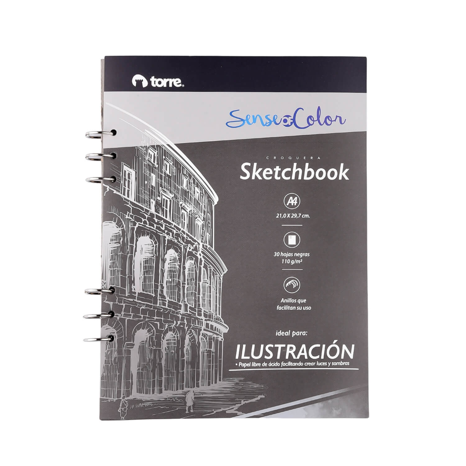 Sketchbook Black 30 Hjs. A4 | Torre