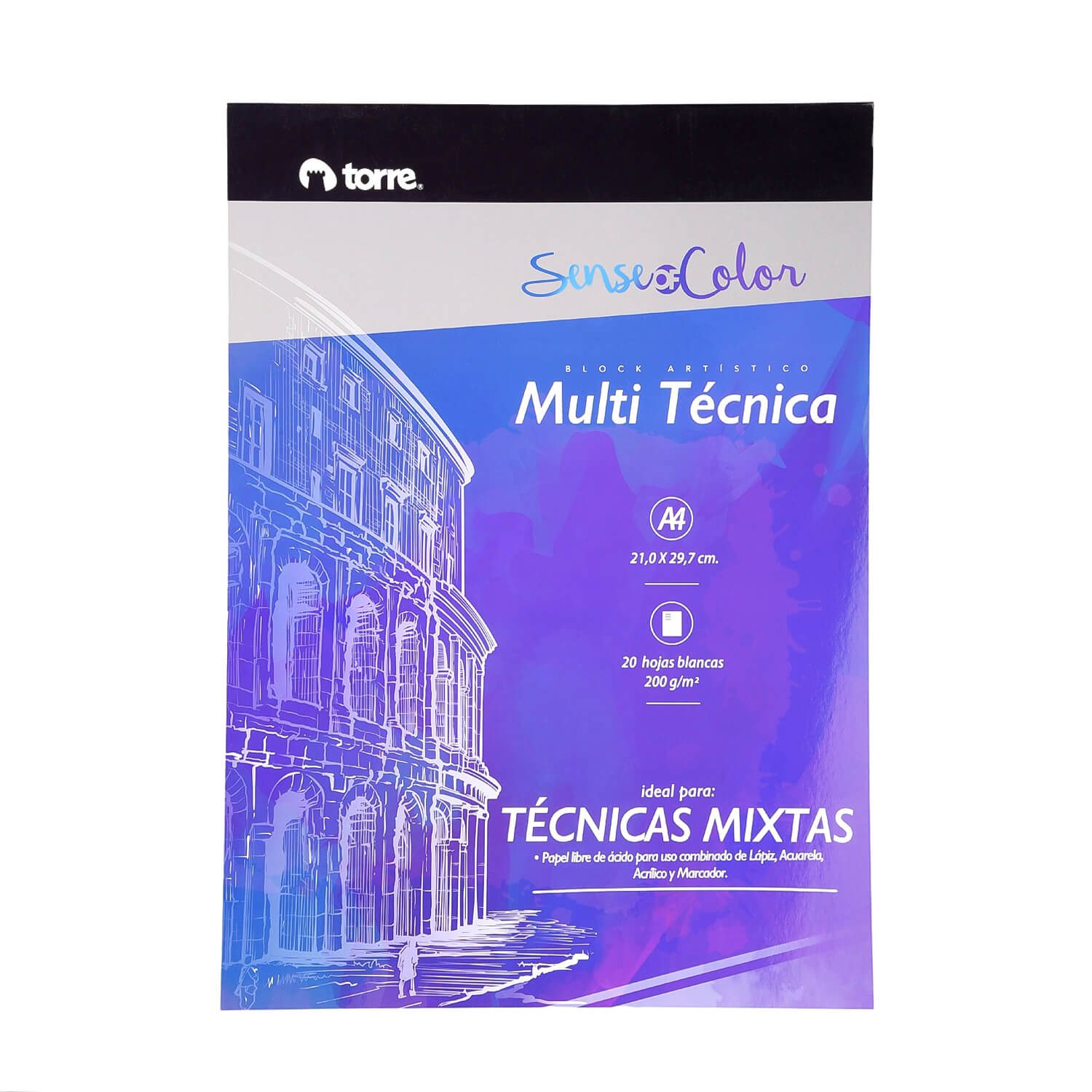 BLOCK ARTÍSTICO MULTI TÉCNICA TORRE A4