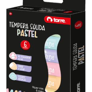 Témpera Sólida Pastel 6 Colores
