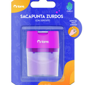 Sacapuntas Zurdos Doble Con Deposito 1 Unid.