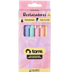 Bl 6 Destacadores Tipo Lapiz Pastel Torre