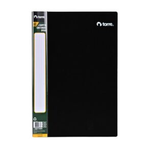 Carpeta 60 Fundas Oficio Negra Torre